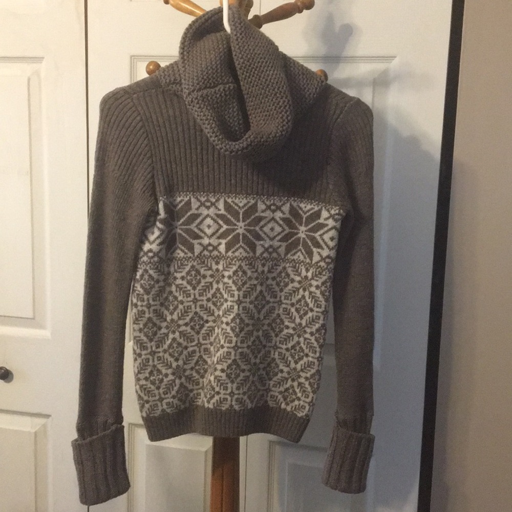 Winter patterned turtleneck sweater